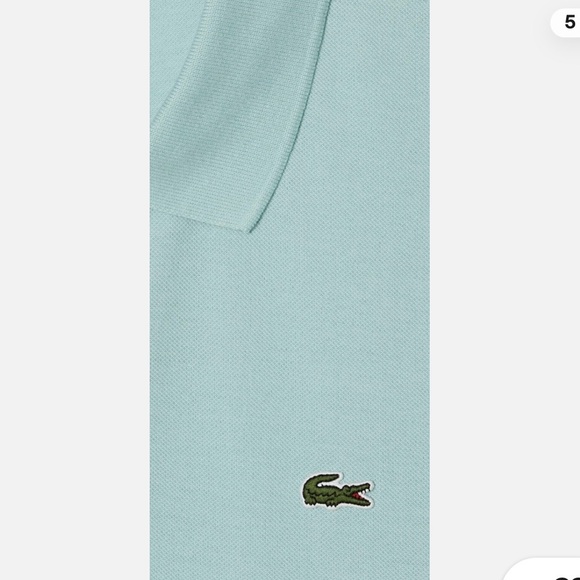 NWT Men’s Lacoste Classic Fit Polo Shirt in Turquoise Green Size 5 / US Size L - Picture 5 of 13